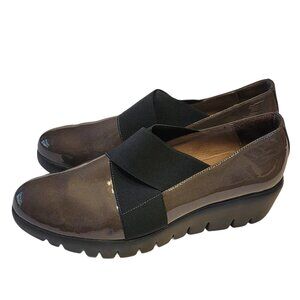 Wonders Honrado Patent Leather Slip On Wedge 39